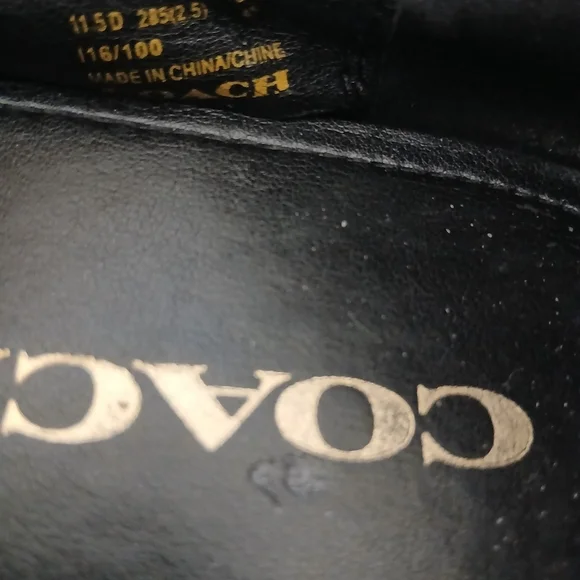 Coach Mott Driver Charcoal Black Slip-On Loafers Size 11.5D. FL - Picture 7 of 8